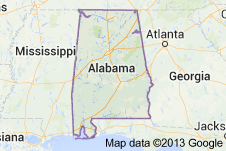Alabama Freight Shipping Map