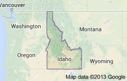 Idaho Freight Shipping Map