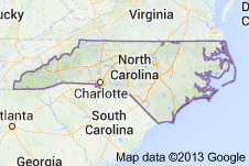 North Carolina Freight Shipping Map